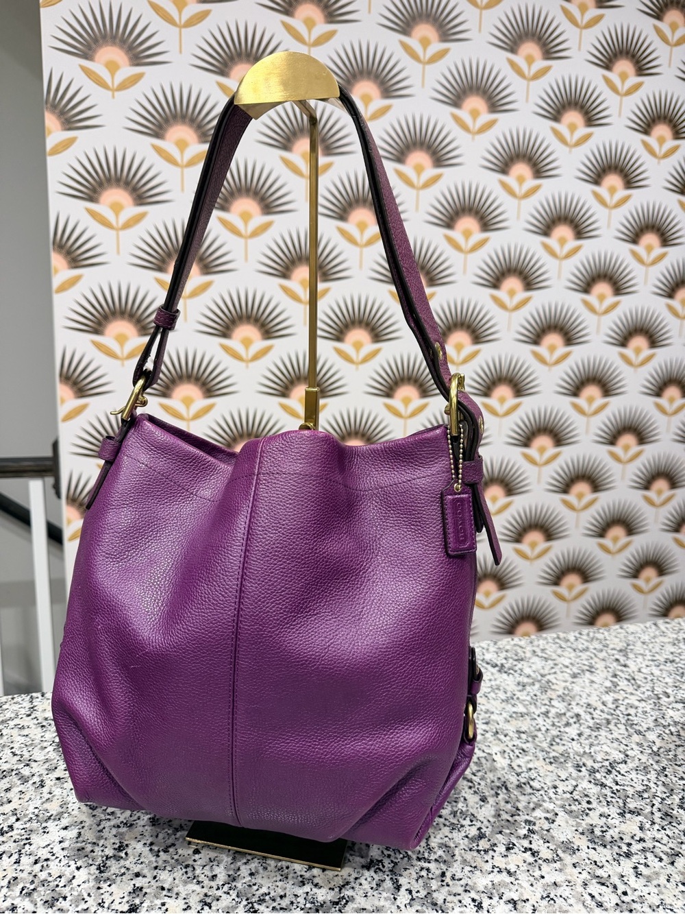 Coach Y2K Purple Leather Shoulder Bag - Picture 2 of 7